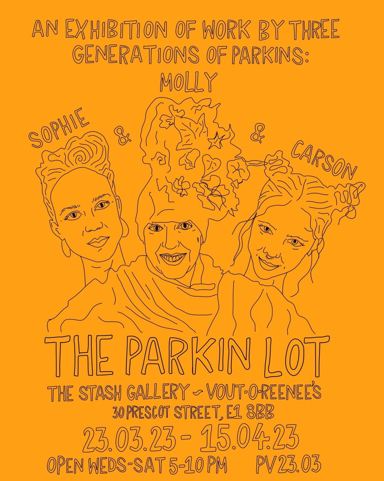 The Parkin Lot 3 generations of Parkin Art Molly Parkin, Sophie